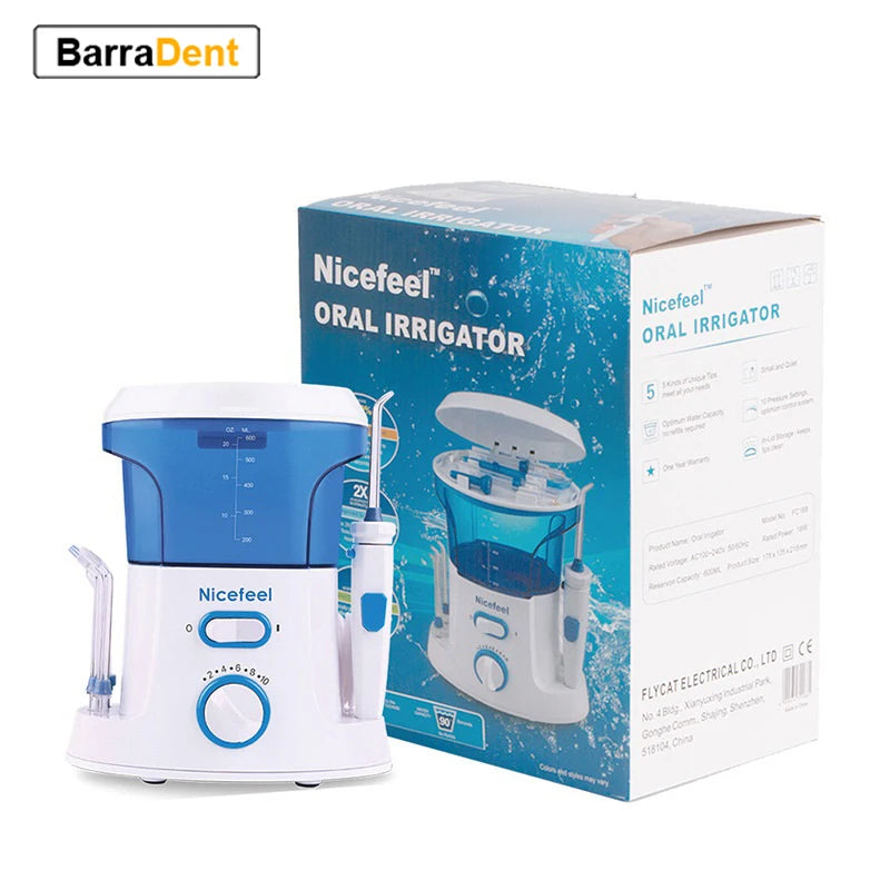 Electric Dental Floss Oral Irrigator 600ML, Household Use Portable Tabletop Suitable For 7 Dental Floss Teeth  For Homeuse
