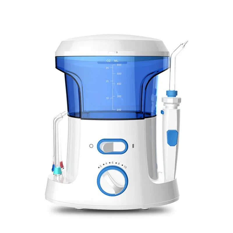 Electric Dental Floss Oral Irrigator 600ML, Household Use Portable Tabletop Suitable For 7 Dental Floss Teeth  For Homeuse