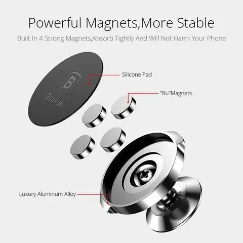 Magnetic Phone Dash Mount | Stand Phone Mount Baseus