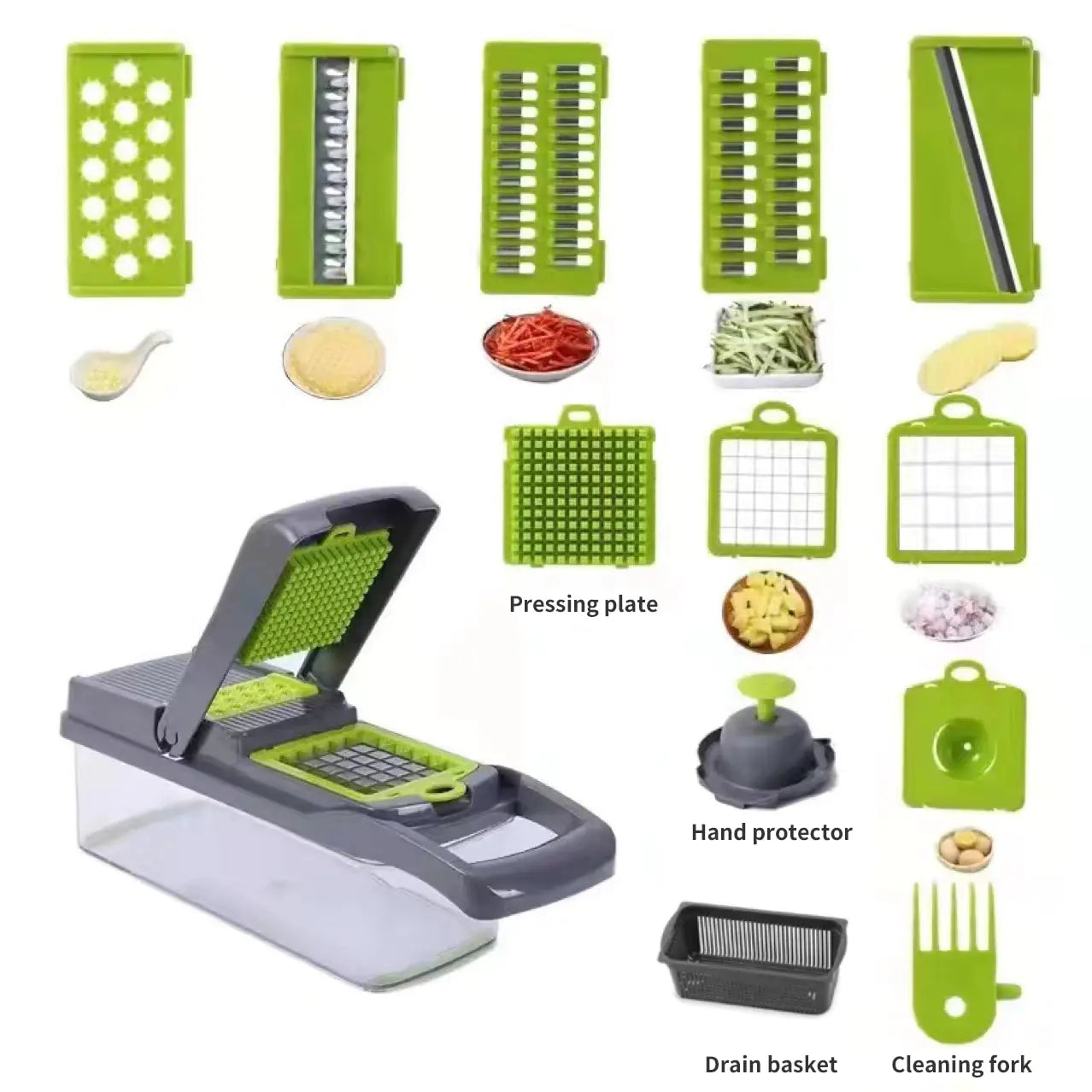 Multifunctional Vegetable Slicer Cutter Shredders 12 in 1