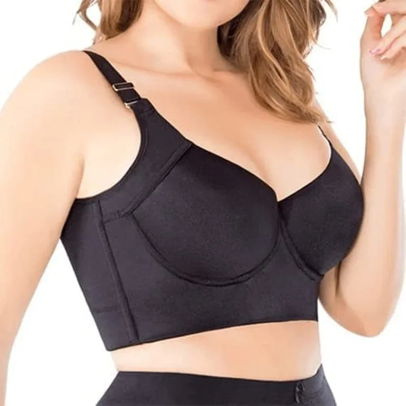 Women Deep Cup Bra Hide Back Fat Underwear Shpaer Incorporated Full Back Coverage Plus Size Push