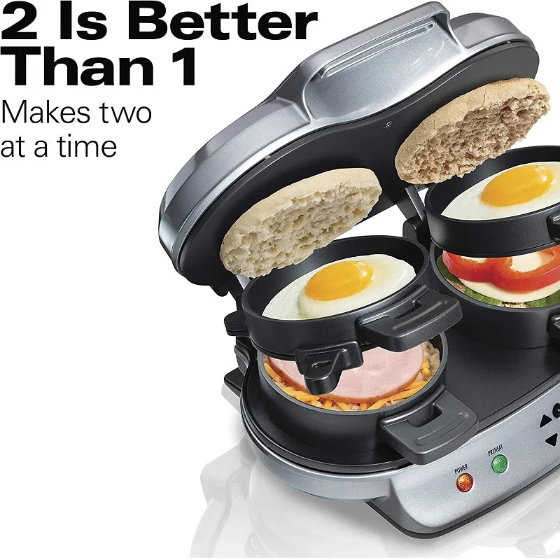 Beach Dual Breakfast Sandwich Maker Multifunctional Household DIY Electric Bakeware Hamburger With Double Plates 1200W