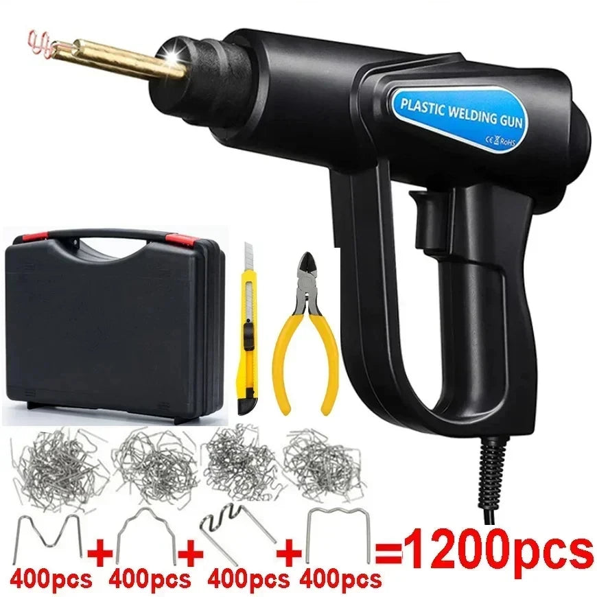 New Heat Gun Plastic Welding Machine Bumper Soldering Iron Staples Bumper Repair Car Tools Kit