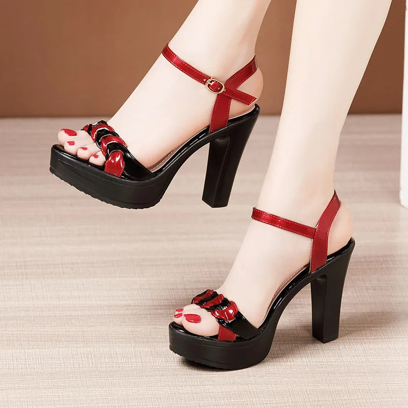 Woman Summer Platform Shoe ,Elegant Party Sandal ,  Wedge Heels Sandal  Ladies  High Heel