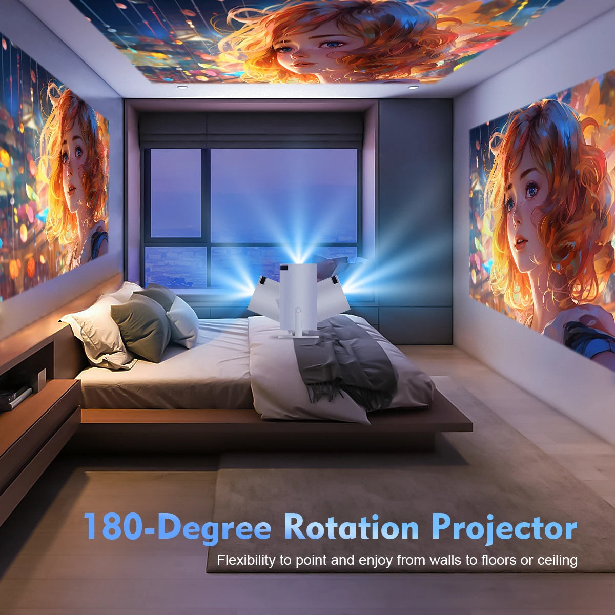Magcubic Home Cinema Outdoor Projector HY300 PRO 4K Android 11 Dual Wifi6 260ANSI Allwinner H713 BT5.0 1080P 1280*720P