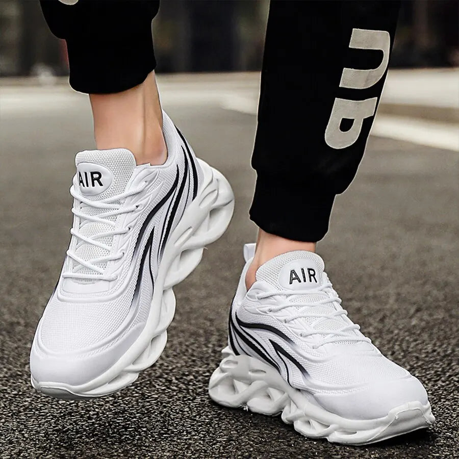 Running Shoes Flame Printed Sneakers Knit Athletic Sports