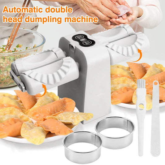 Automatic Electric Double Head Rapid Forming Dumpling Maker Machine