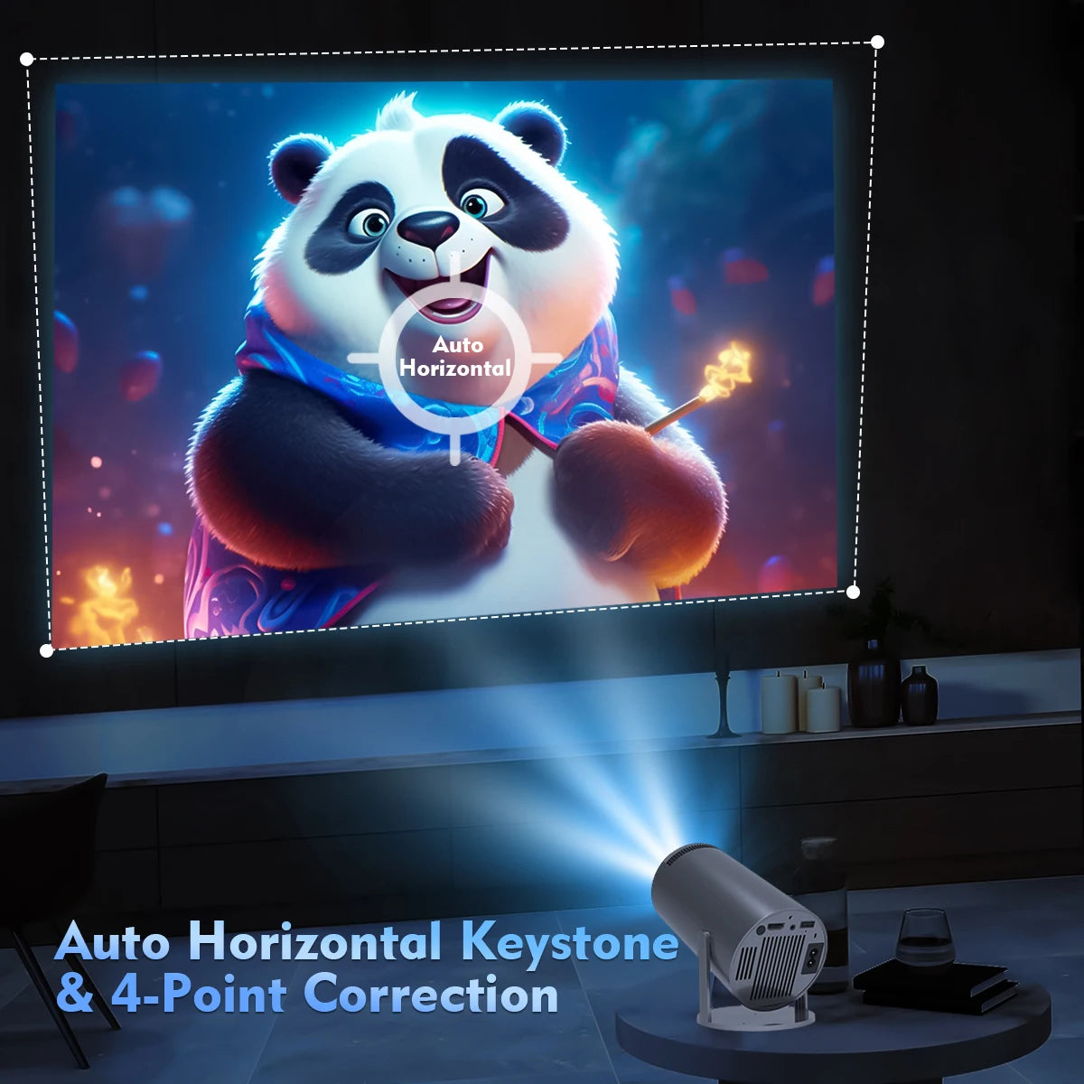 Magcubic  Outdoor Portable Projector Android11 4K 1280*720P HY300 Pro Dual Wifi 260ANSI 180 Flexible BT5.0 Cinema