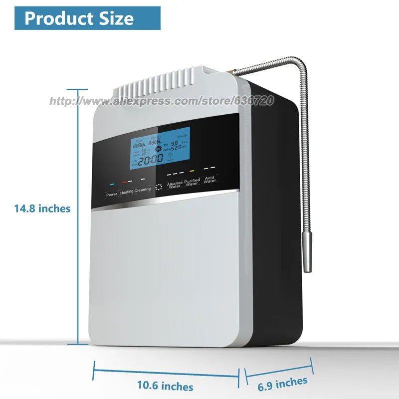 Alkaline Water Machine,Water ionizer, Produces  PH2.5-11.2 Alkaline Acid Water Instant Heating Filter,Hydrogen Antioxidant Water