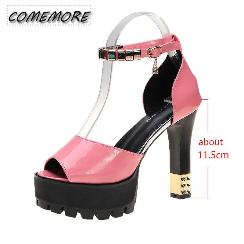 Peep Toe Platform High Heels Pumps Elegant Luxury Woman Shoes