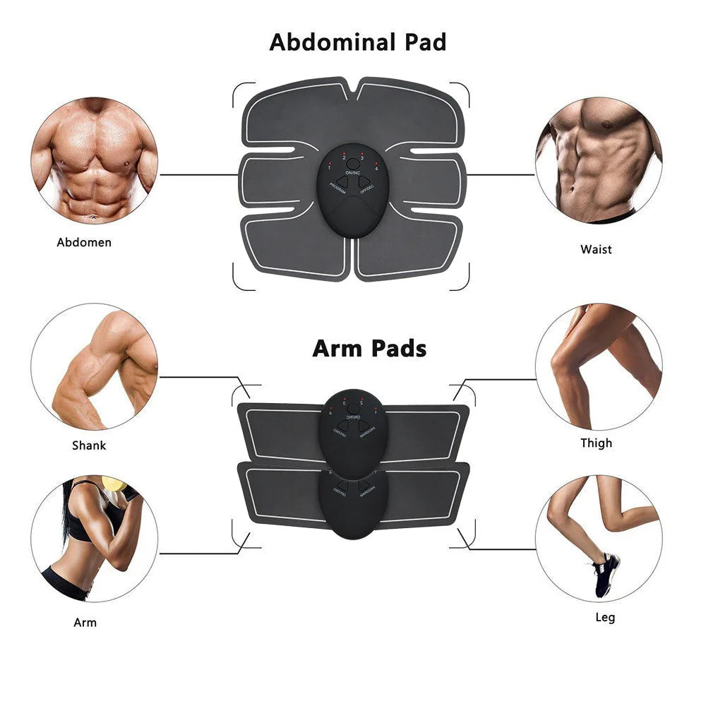 Weight Loss Home Gym Fitness Equipment , Abs Trainer EMS Abdominal Muscle Stimulator Wireless Electric Toning Belt USB Recharge