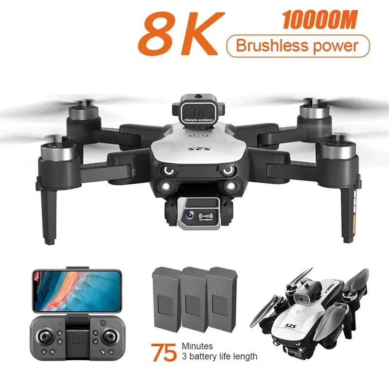 Drone 5G GPS Professional HD Mijia S2S 8K  Aerial Photography Dual-Camera Omnidirectional Obstacle Brushless Avoidance Quadrotor