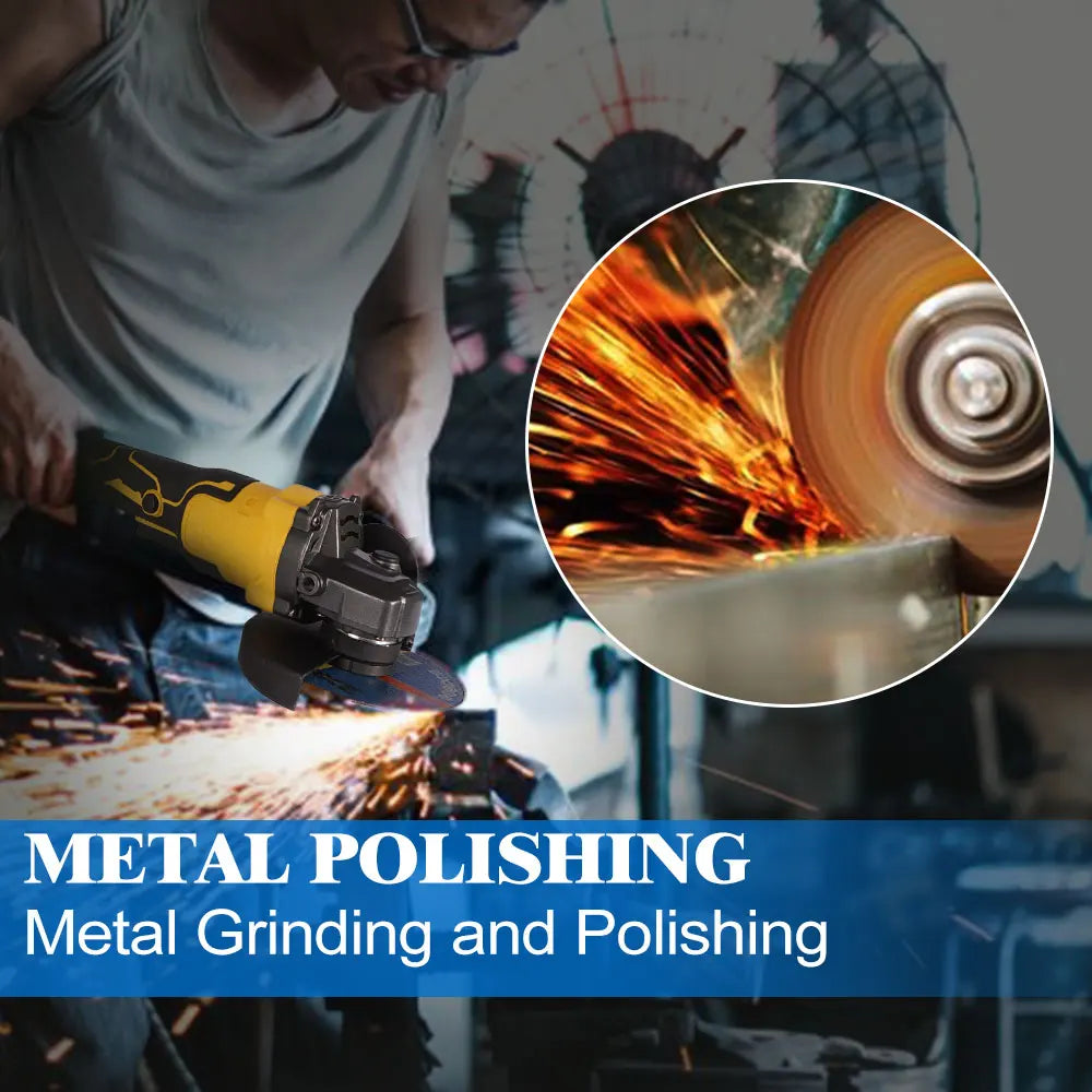 Makita 18v Battery Grinder Cutting Machine Woodworking Power Tool, 125MM M14 Brushless Electric Angle Grinder Variable Speed