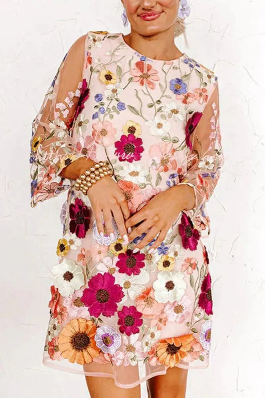 Women India Dubai Morocco Party Dress Sexy Bodycon Floral Applique Ball Gown Vestidos Wedding Prom Evening Mini Dress Caftan