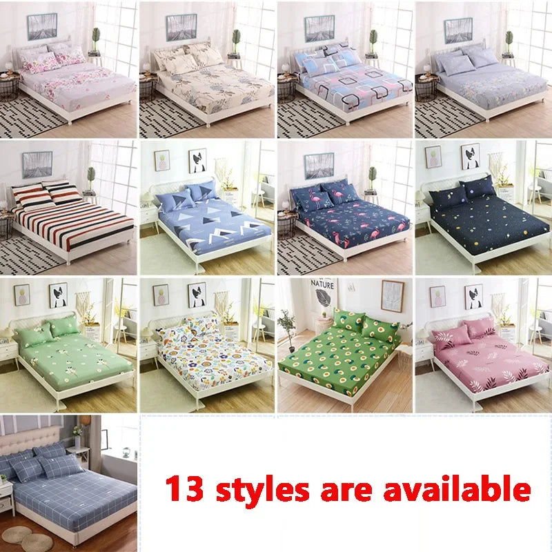 Adjustable Fitted Sheets Dust Prevention Set of Covers for Bed Double with Elastic All Season Bands Bed Sheets Aesthetic