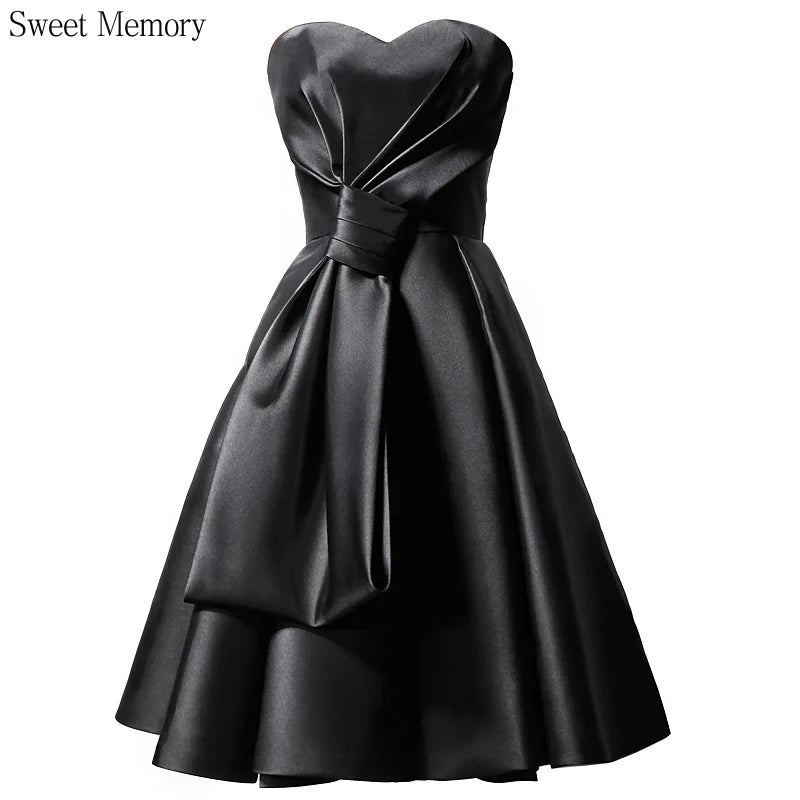 U34125 Black Short Prom Dress Lady Girl Women Sexy Robe Princess Banquet Party Ball Dress Gradaution Female Performance Gown