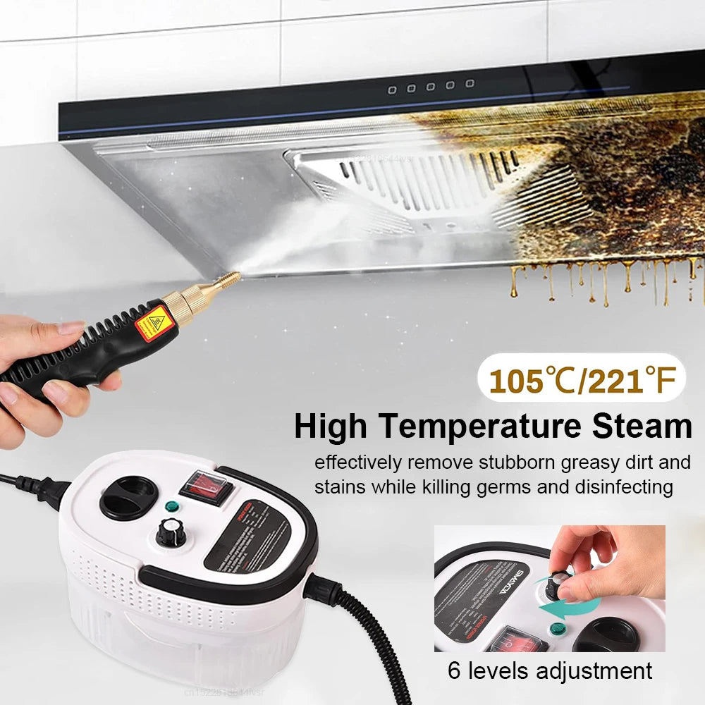 Steam Cleaner 2500W High Pressure  Handheld High Temperature Steam Cleaner For Home Kitchen Bathroom Car  Cleaning