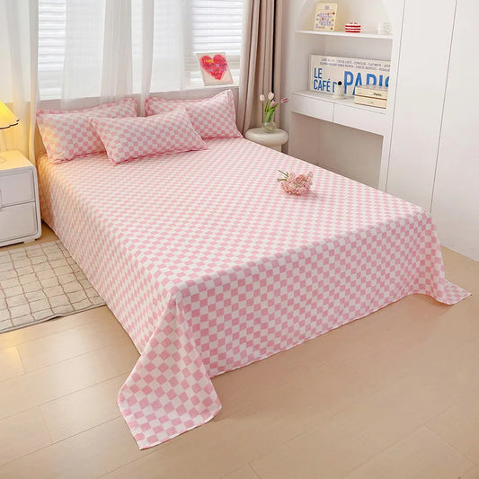 High Quality Soft Home Bed Linen Sheets Queen Size Bed Sheets Printing Top Sheets Twin/Queen/King Flat Bedsheets Bedspread