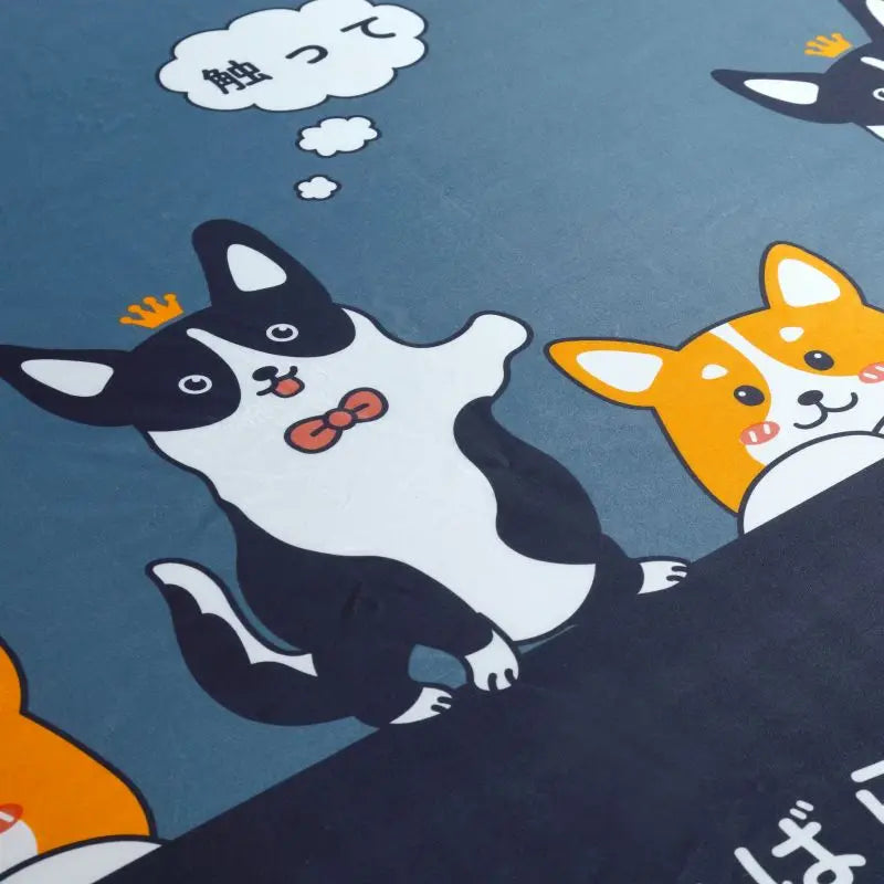 Cartoon dog Bedding Fitted Sheet Only(no pillowcase) Elastic Band Around Mattress Cover King Size Bed Cover