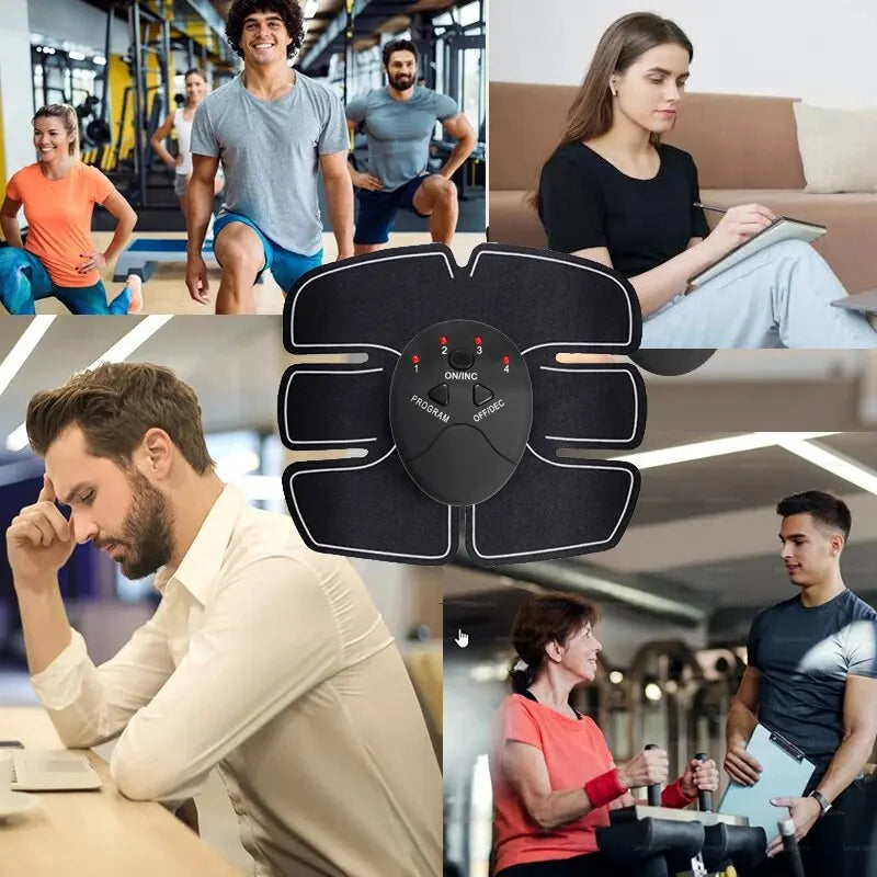 EMS Wireless Muscle Stimulator Trainer Massager Fitness Abdominal Training Electric Weight Loss Body Slimming Pad