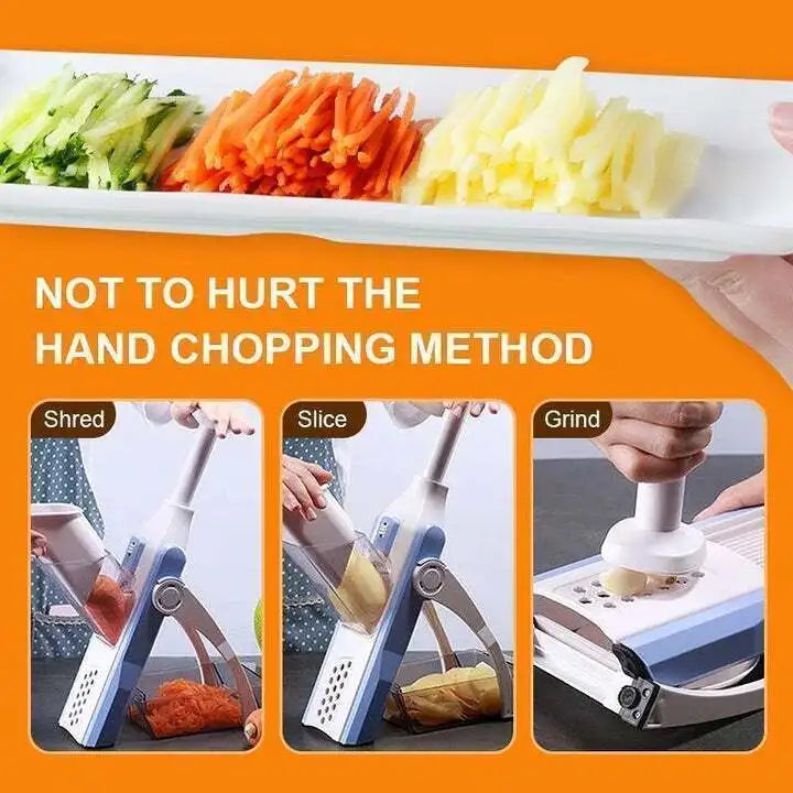 Safe Mandoline Slicer 5 in 1 Vegetable Chopper Food Potato Cutter Strips Dicer Adjustable Thickness 0.1-8 mm Kitchen