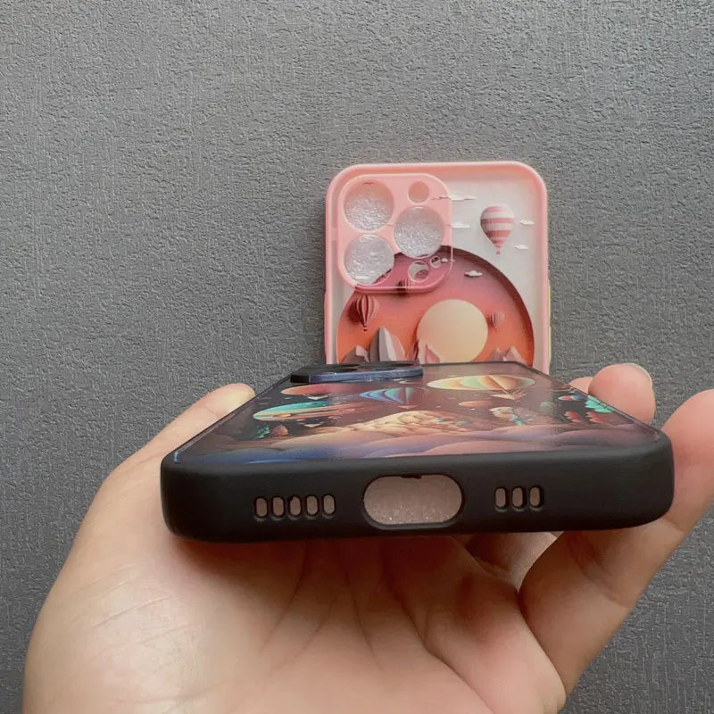 iPhone 15 14 7 8 Plus XS X XR 14 13 Pro Max 13 12 Pro Max Mini Creative Mountains Back Cover Printing Landscape case