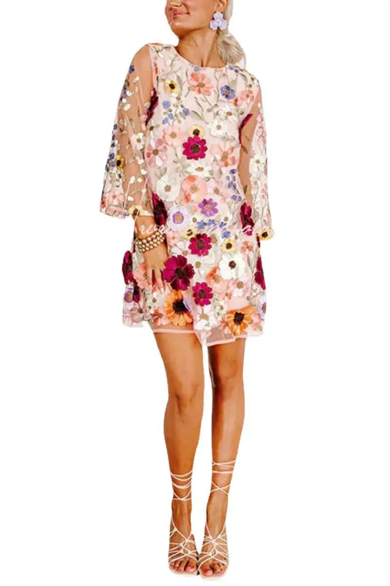 Women India Dubai Morocco Party Dress Sexy Bodycon Floral Applique Ball Gown Vestidos Wedding Prom Evening Mini Dress Caftan