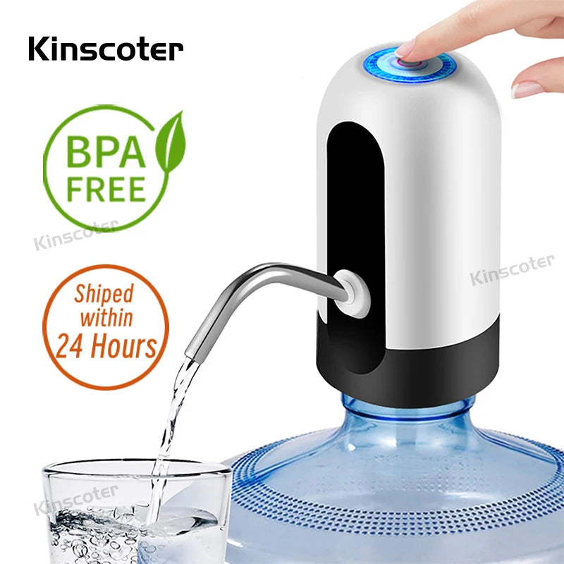 Electric Portable Water Dispenser Mini Automatic Liquid Bottle Pump for 5 Gallon Bottle Usb Charge