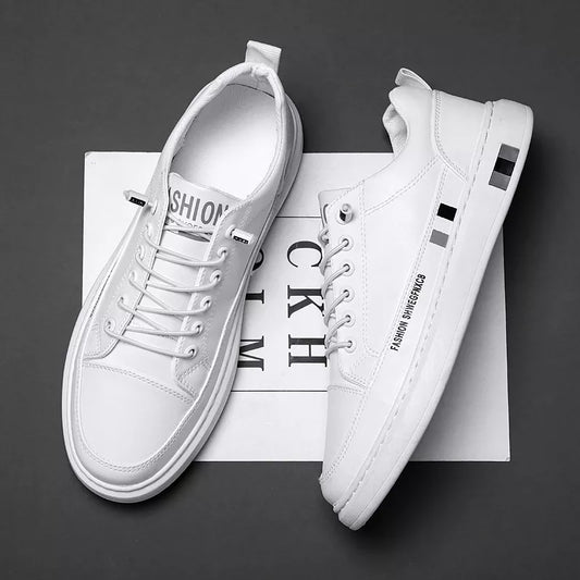 New Stylish Shoes White Leather Sneakers Men/women
