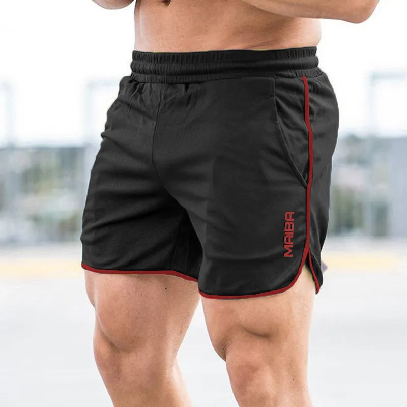 New Fitness Breathable Sports Shorts Running Quick Dry Pants Summer Slim Training