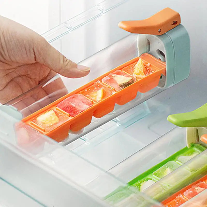 Ice Trays For Freezer 6 Compartment Press Type Ice Cube Molds Square