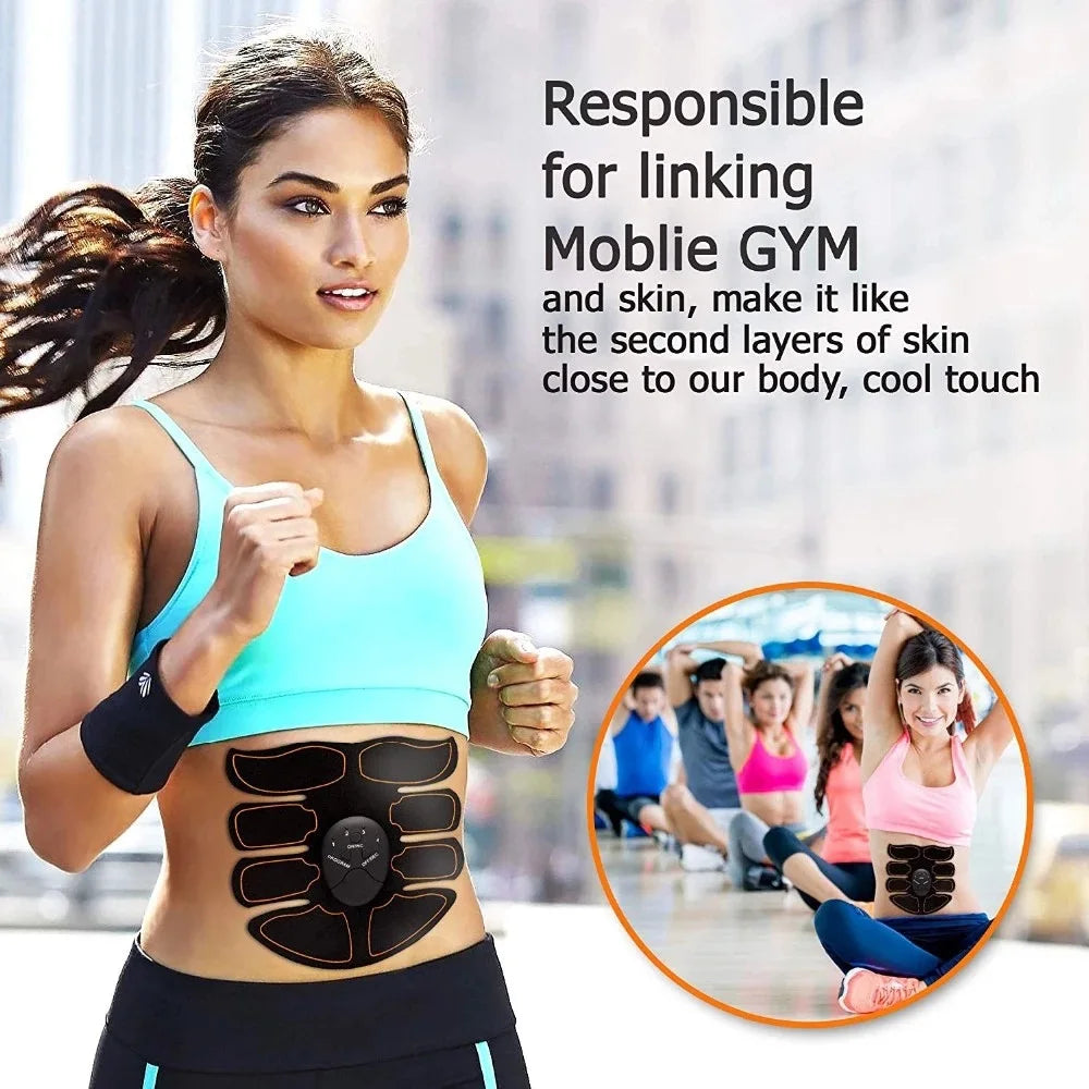 Smart Muscle Stimulator Trainer Fitness Abdominal , Electric Weight Loss EMS Wireless Stickers Body Slimming Massager