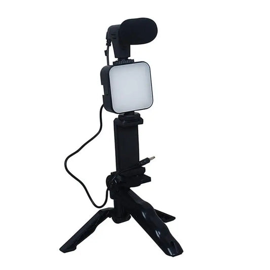 Vlogging Kit Video Kit With Microphone Tripod Phone Holder Vlogger Kit With LED Light For Vlogging Recording And Live Streaming