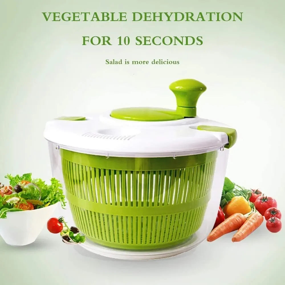 Salad Spinner Dryer Fruit Drain Basket Hand Crank Vegetable Dryer Centrifuge Food Dehydrator Fruits Basket Kitchen Accessories