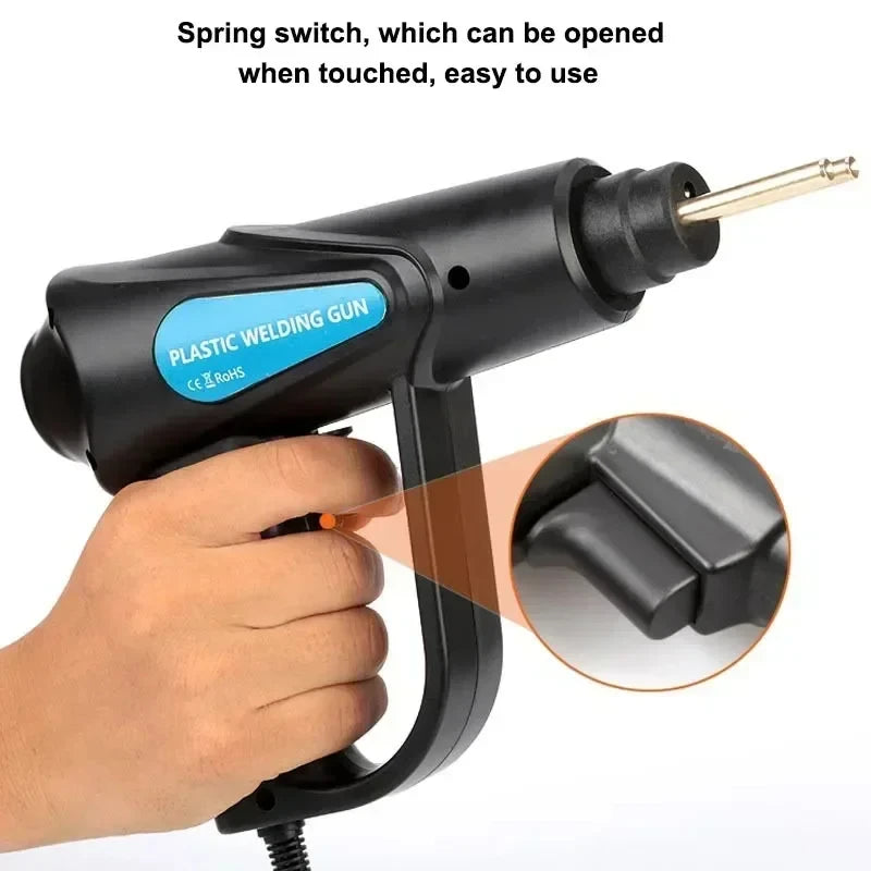 New Heat Gun Plastic Welding Machine Bumper Soldering Iron Staples Bumper Repair Car Tools Kit