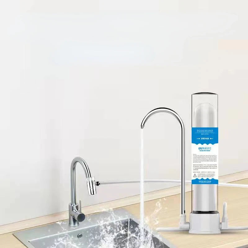 Water purifier household direct drinking tap filter tap water transparent water filter ceramic cartridge