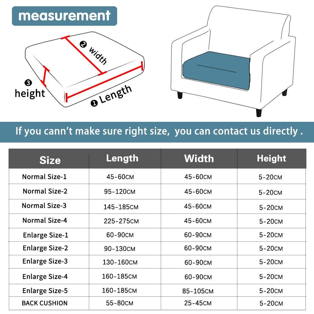 Seat Cushion Cover Elastic Grey Sofa Cover Jacquard Water Resistant, Living Room Furniture Protector for Pets Kids Removable