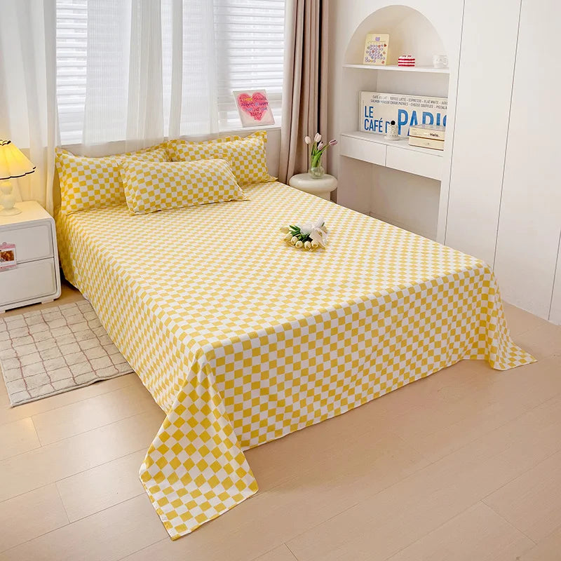 High Quality Soft Home Bed Linen Sheets Queen Size Bed Sheets Printing Top Sheets Twin/Queen/King Flat Bedsheets Bedspread