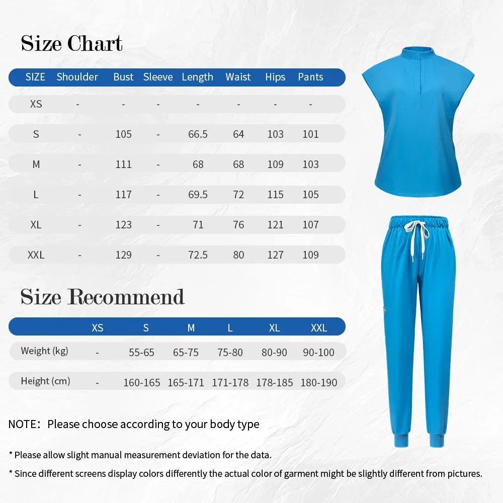 Professional Beauty Workwear Medical Uniform Women Dental Clinic Scrub Set Surgical Clothes Hospital Top Pants Nurse Accessories