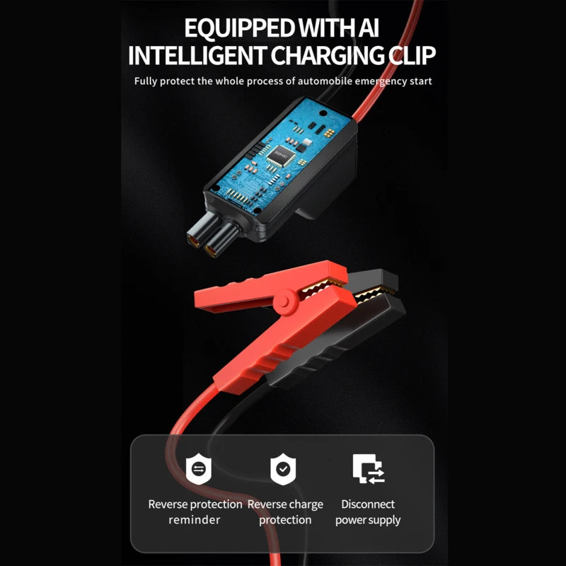 Car Jump Starter Air Pump Power Bank Lighting Portable Air Compressor 4 In 1 Cars Battery Starters Starting Auto Tyre Inflator