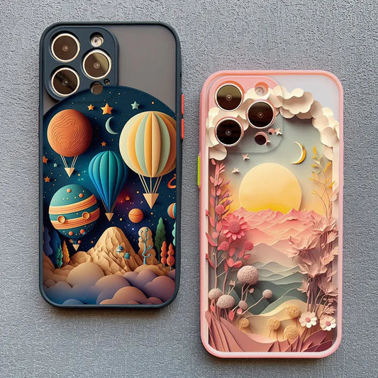 iPhone 15 14 7 8 Plus XS X XR 14 13 Pro Max 13 12 Pro Max Mini Creative Mountains Back Cover Printing Landscape case