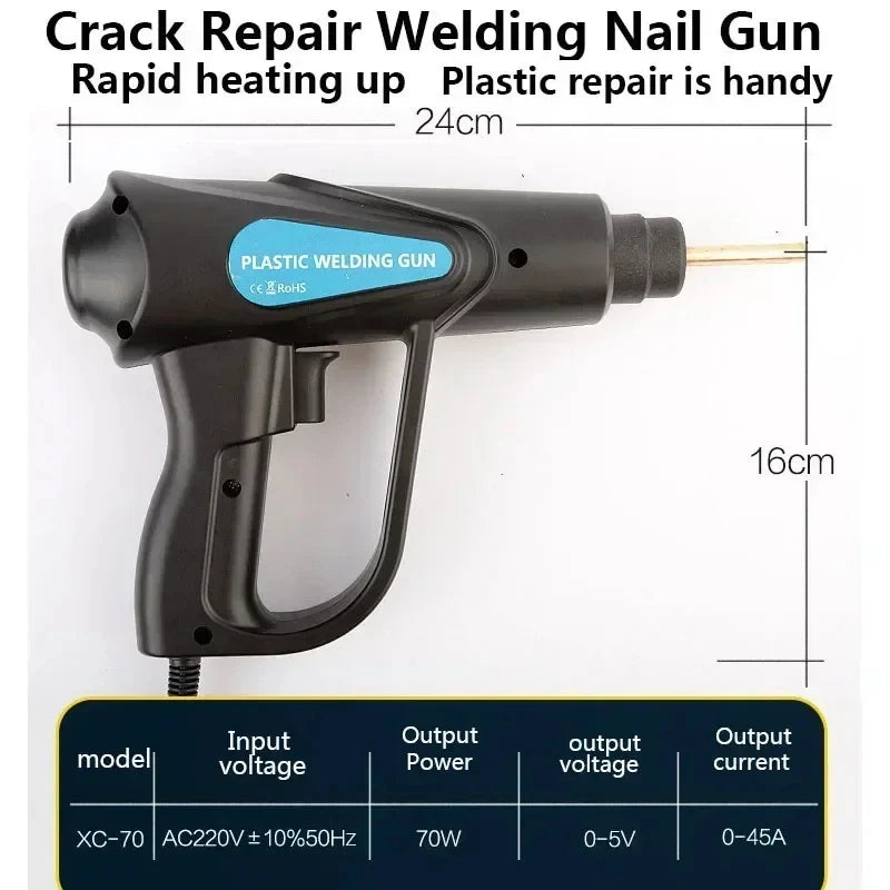 New Heat Gun Plastic Welding Machine Bumper Soldering Iron Staples Bumper Repair Car Tools Kit