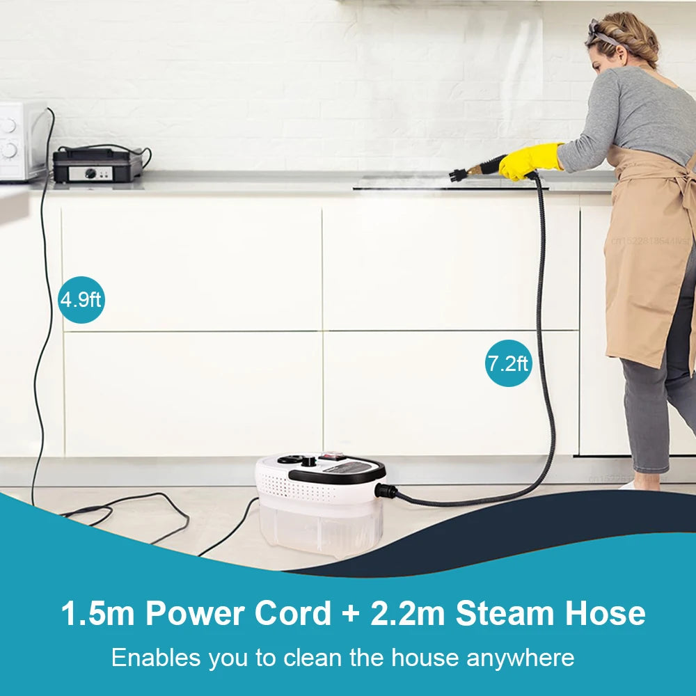 Steam Cleaner 2500W High Pressure  Handheld High Temperature Steam Cleaner For Home Kitchen Bathroom Car  Cleaning