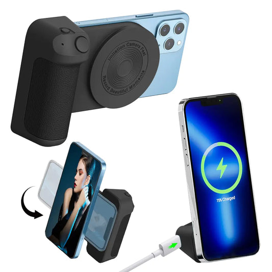 Camera Holder Grip3-in-1 Charging Multifunctional Magnetic Selfie Photo Bracket